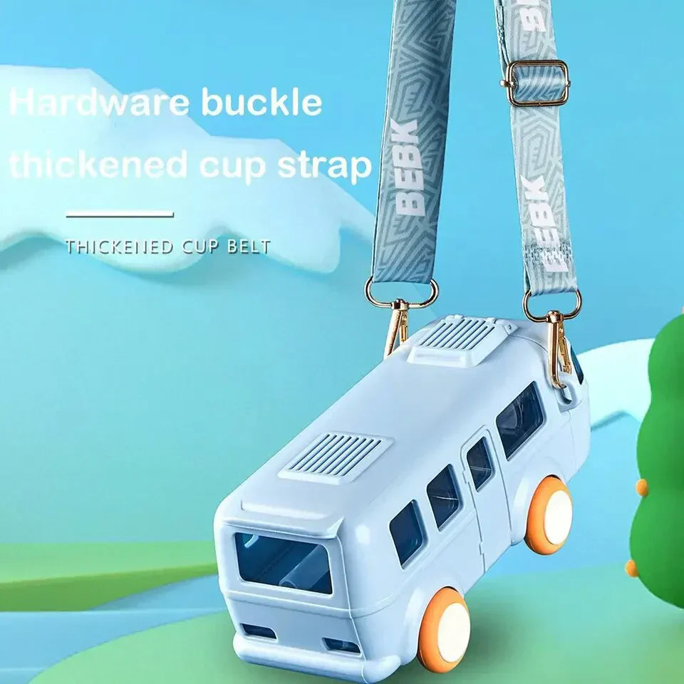 School Bus Shaped Water Sipper Bottle For Kids