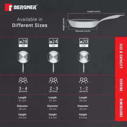 BERGNER ARGENT 5CX FRYPAN 20 CM